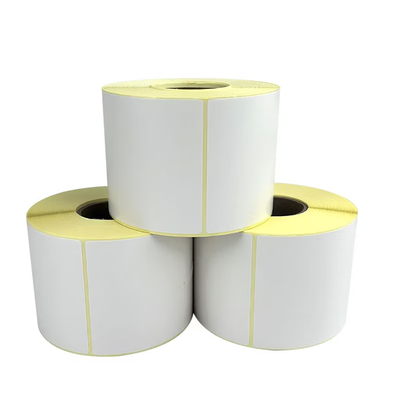 65gsm POS Thermal Paper + Antifreeze Hotmelt Adhesive + 50gsm Yellow Glassine Release Paper