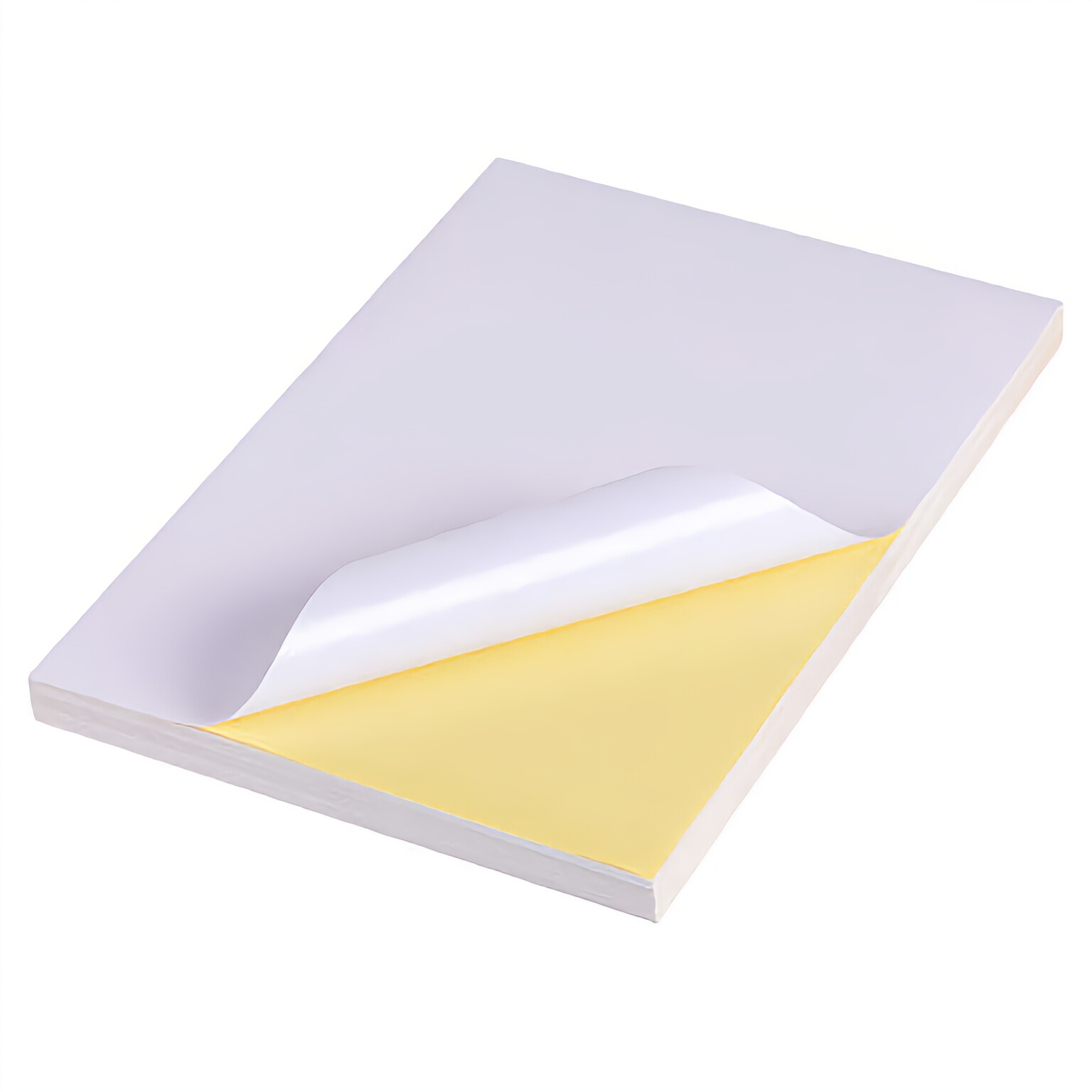 80gsm Semi-Gloss Paper + Hot Melt Adhesive + 50gsm Yellow Glassine Release Paper